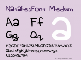 NataliesFont Medium Version 001.000图片样张