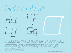 Gutsy Italic Version 1.0图片样张