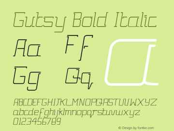 Gutsy Bold Italic Version 1.0图片样张