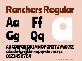 Ranchers Regular Version 1.000; ttfautohint (图片样张