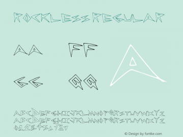 RockLess Regular Version 1.00 August 30, 2012, initial release Font Sample