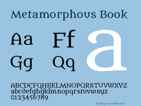 Metamorphous Book Version 1.001 Font Sample