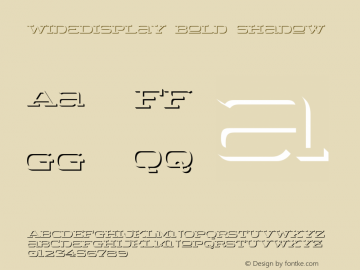 WideDisplay Bold Shadow Unknown图片样张