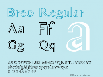 Breo Regular Unknown Font Sample