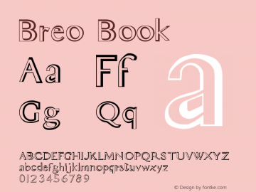 Breo Book Version 1.0 Font Sample