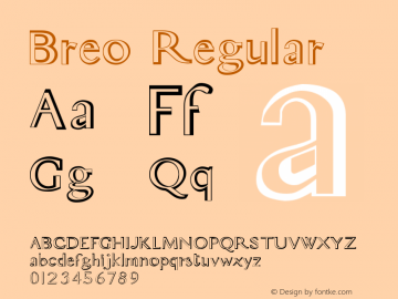 Breo Regular Version 1.0 Font Sample