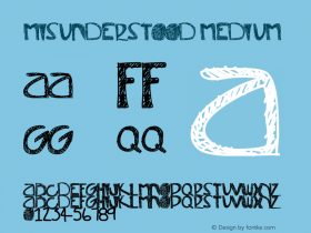 Misunderstood Medium Version 001.000 Font Sample