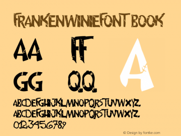 frankenwiniefont Book Version 1.00 October 18, 201 Font Sample