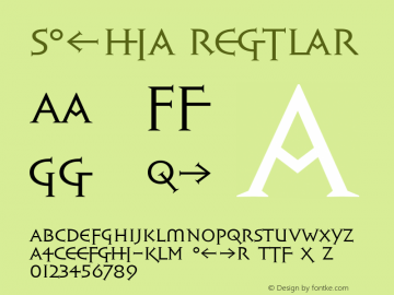 Sophia Regular Version 001.000图片样张