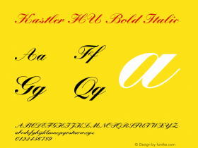 Kastler HU Bold Italic 1.000 Font Sample