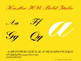 Kastler HU Bold Italic 1.000图片样张