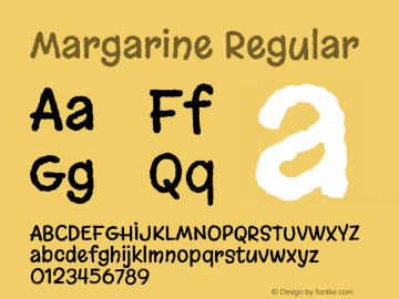 Margarine Regular Version 1.000 Font Sample