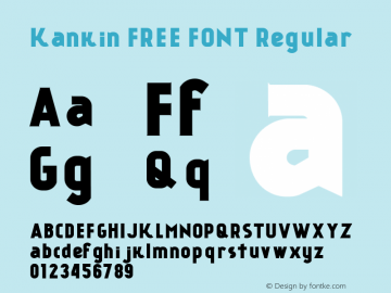 Kankin FREE FONT Regular Version 1.0图片样张