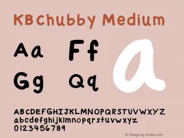 KBChubby Medium Version 001.000 Font Sample