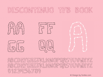 discontinuo tfb Book Version 1.00 December 15, 20 Font Sample