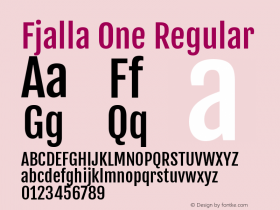 Fjalla One Regular Version 1.001图片样张