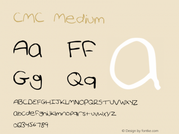 CMC Medium Version 001.000 Font Sample