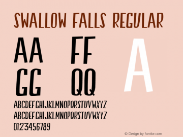Swallow Falls Regular Unknown图片样张