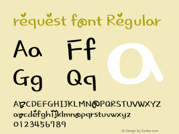 request font Regular Version 1.00,OUBYC图片样张