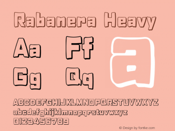 Rabanera Heavy Version 002.000 Font Sample