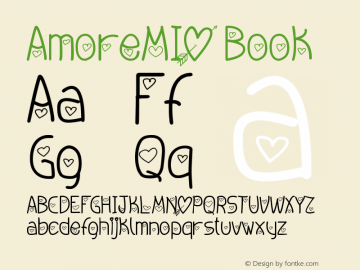 AmoreMIO Book Version 1.00 January 11, 201 Font Sample