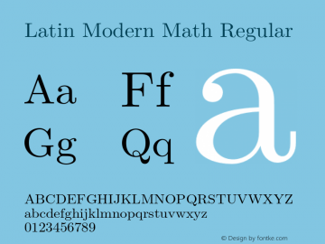 Latin Modern Math Regular Version 1.959图片样张