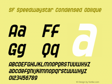 SF Speedwaystar Condensed Oblique v1.0 - Freeware图片样张