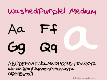 WashedPurple1 Medium Version 001.000 Font Sample