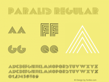 Paralis Regular Version 1.00 January 27, 2013, Didik Pratikno Font Sample