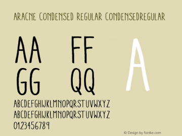Aracne Condensed Regular CondensedRegular Version 1.000图片样张