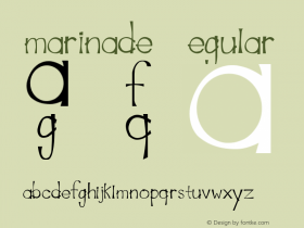 marinade Regular Version 001.001 Font Sample