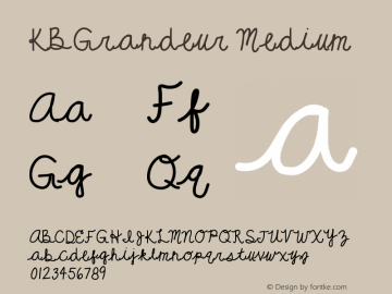 KBGrandeur Medium Version 001.000 Font Sample