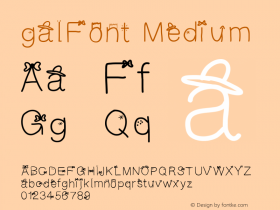 galFont Medium Version 001.000 Font Sample