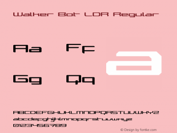 Walker Bot LDR Regular Version 1.0 Font Sample