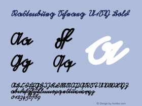 Rastenburg Schraeg U1SY Bold Version 0.000 2013 initial release图片样张
