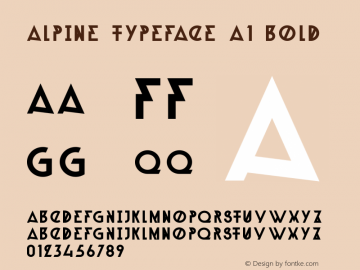 Alpine Typeface A1 Bold Unknown图片样张