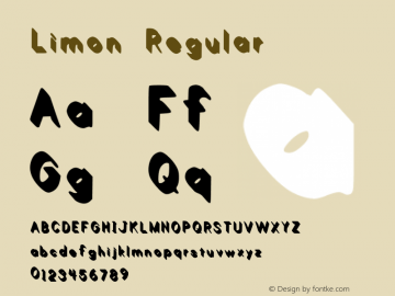 Limon Regular Version 1.00 February 21, 2013, initial release Font Sample