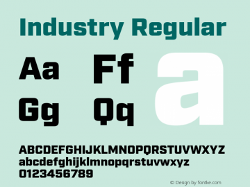 Industry Regular Version 2.200;PS 002.200;hotconv 1.0.70;makeotf.lib2.5.58329;com.myfonts.easy.fort-foundry.industry.ultra.wfkit2.version.4eZB Font Sample