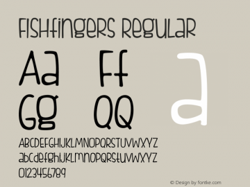 FISHfingers Regular Unknown Font Sample
