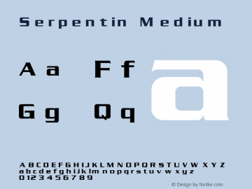 Serpentin Medium 1.000 Font Sample