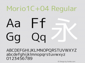 Morio1C+04 Regular Version 1.061 Font Sample