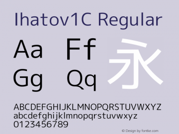 Ihatov1C Regular Version 1.061 Font Sample