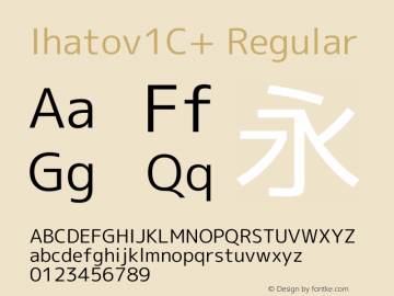 Ihatov1C+ Regular Version 1.061 Font Sample