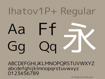 Ihatov1P+ Regular Version 1.061 Font Sample