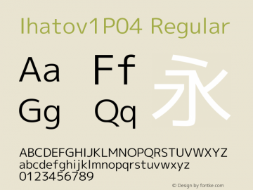 Ihatov1P04 Regular Version 1.061 Font Sample
