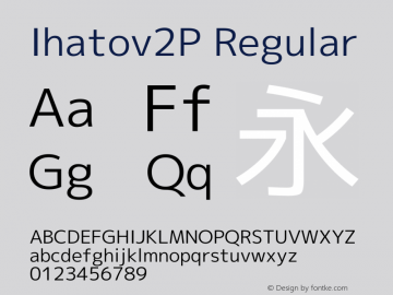 Ihatov2P Regular Version 1.061 Font Sample