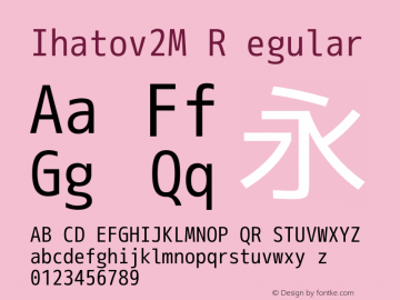 Ihatov2M Regular Version 1.061 Font Sample