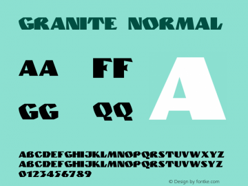 Granite Normal 3.1 Font Sample