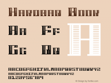 Hardbaq Book Version 1.0 Font Sample