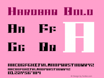 Hardbaq Bold Version 1.000图片样张
